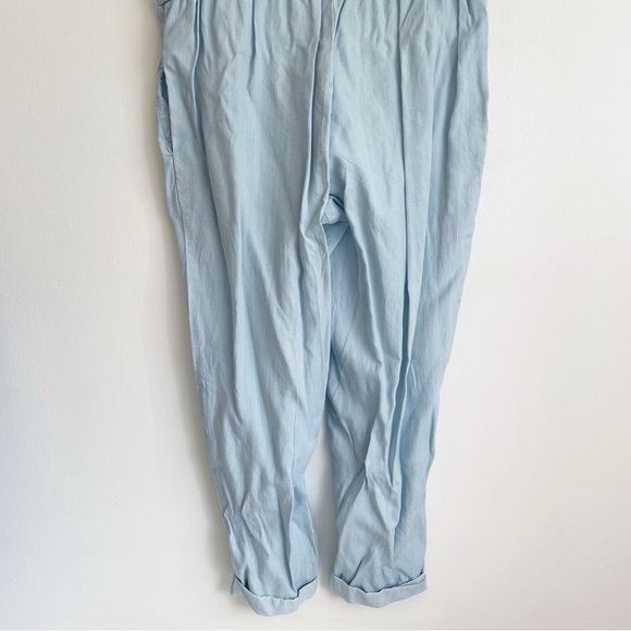 Cloth & Stone Tencel Jumpsuit chambray size medium blue denim wrap Summer tank - Picture 10 of 16